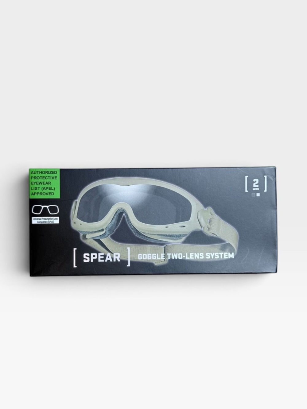 Wiley X Spear Goggle Two-Lens System Tan Frame Military Performance NWT